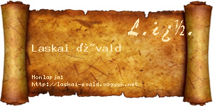 Laskai Évald névjegykártya